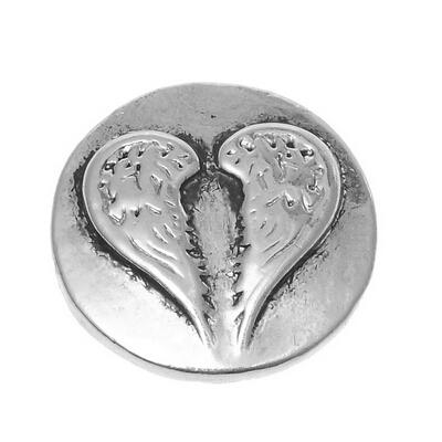 50 pcs angel wing heart Snap 20mm for Ginger Snaps-Noosa style Snaps button -Chunk Snap button