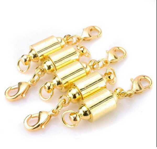 Free copper material delivery unilateral lobster clasp ring belt screw magnetic buckle gold plated necklace bracelet clasp