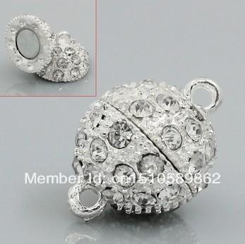 Free shipp!14MM fashion Crystal Magnetic Clasps Jewelry accessories