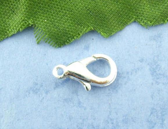 Free Shipping 200pcs Silver Plated lobster Parrot Clasps 12*6mm Jewelry Findings Wholesales