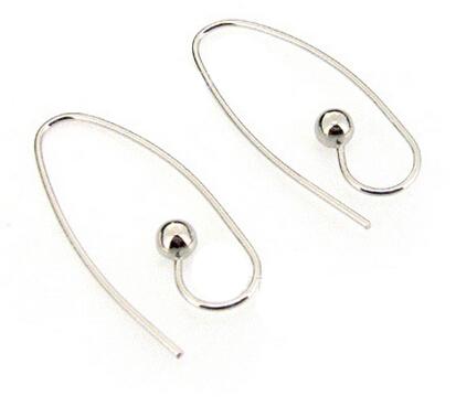 EarWires fashion diy earring pins findings Valentine day French ear wire 925 sterling silver solid hoop earring hooks 25mm 10pairs/lot CF019