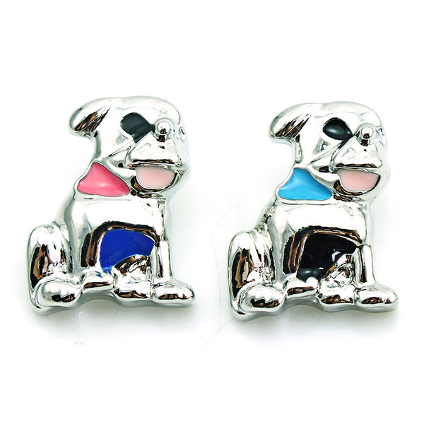 Free Shipping 18mm Snap Buttons 3 Color Enamel Dog Metal Clasps Fashion DIY Ginger Snaps Chunk Accessories Jewelry