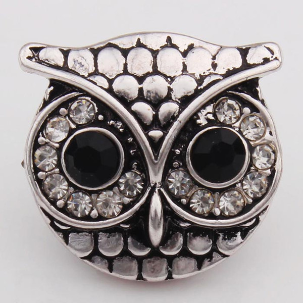 18mm NOOSA Ginger Snap Jewelry Owl Style Crystal Interchangeable Jewelry Accessories