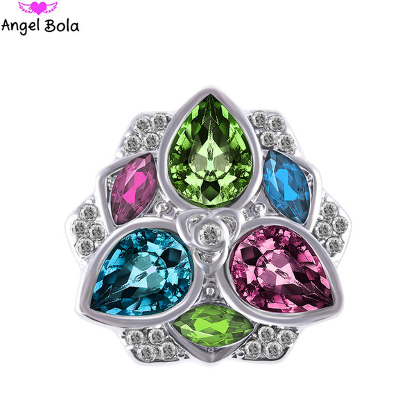 Angel bola Noosa Inlay 3 colors Crystal Snap Button Jewelry DIY Jewelry Accessory