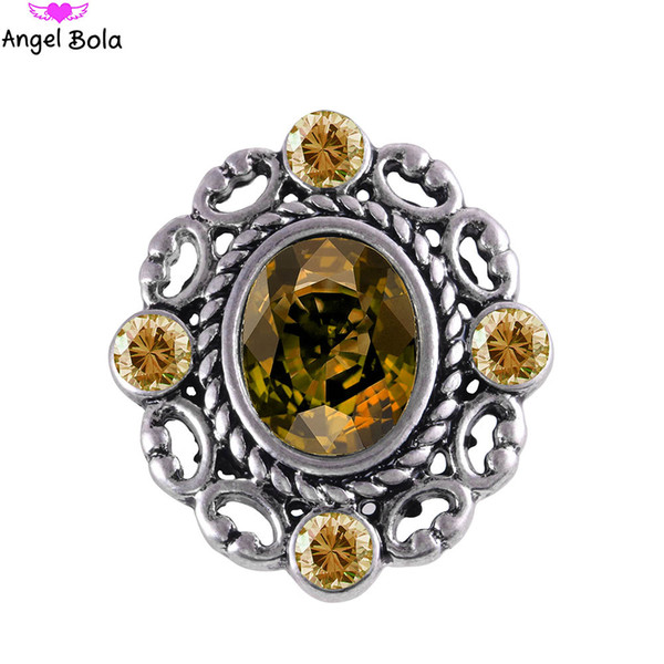 Angel bola NOOSA Snap Button 2 color Inlaid Crystal 18mm Vintage Interchangeable Jewelry