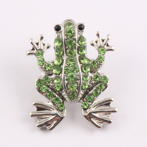 Noosa Frog Inlay Green Crystal Snap Button Jewelry DIY Jewelry Accessory Interchangeable button