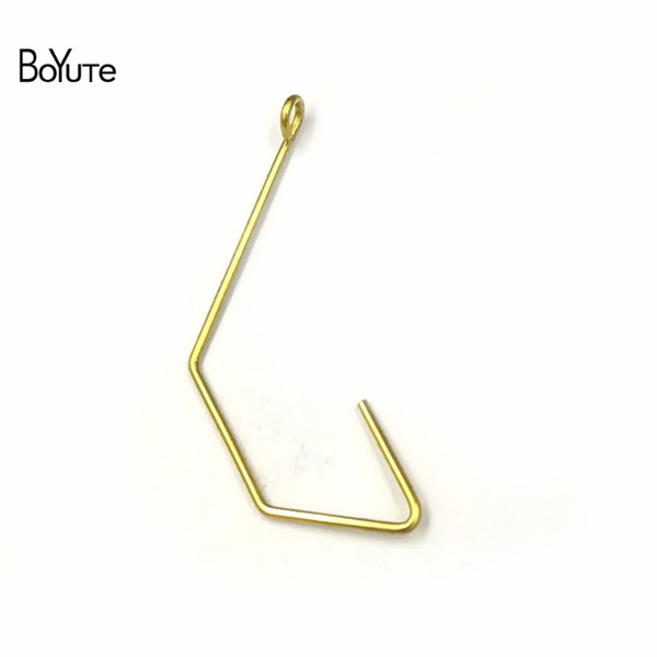 BoYuTe 100Pcs 0.8*35 MM Metal Brass Earring Hooks Wire Hand Made Diy Jewelry Findings Components