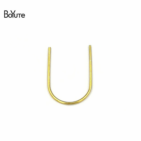 BoYuTe 100Pcs 0.7*17MM Metal Copper U Shaped Wire Accessories Parts Hand Made Diy Jewelry Findings Components