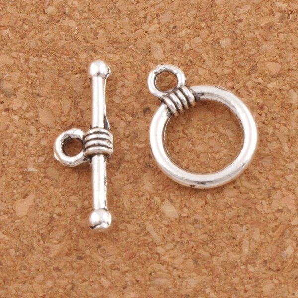 Smooth Ring Bracelet Toggles Clasps Tibetan Silver/bronze Jewelry Findings Components for Necklace and Bracelets DIY L830 11X15mm