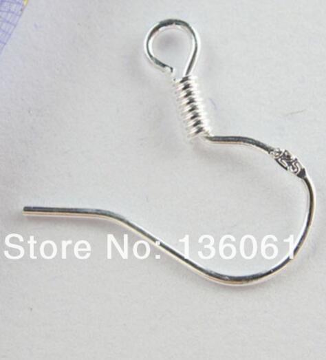 300Pcs/lot 925 Sterling Silver Earrings Finding French Ear Hook Clasp Charms Earring Wires Fit Jewelry Findings 15mm NEW Finding Earhooks