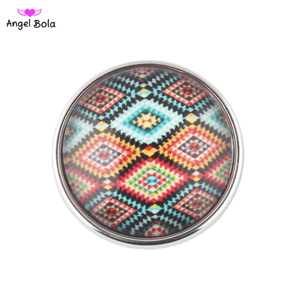 High Quantity 18mm Snap Buttons Fashion 2 Color glass Crystal Metal Ginger Clasps DIY Noosa Chunks Jewelry Accessories AB-025