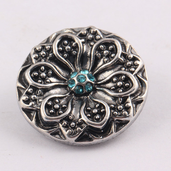 Noosa Ginger Snap Interchangeable Jewelry Ancient flower Metal Snap Button