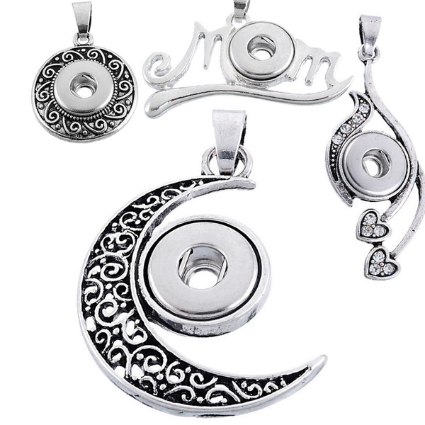 NOOSA snap chunk button mom heart moon pendant buttons clasps for noosa necklace earring bracelets DIY noosa jewelry 160742