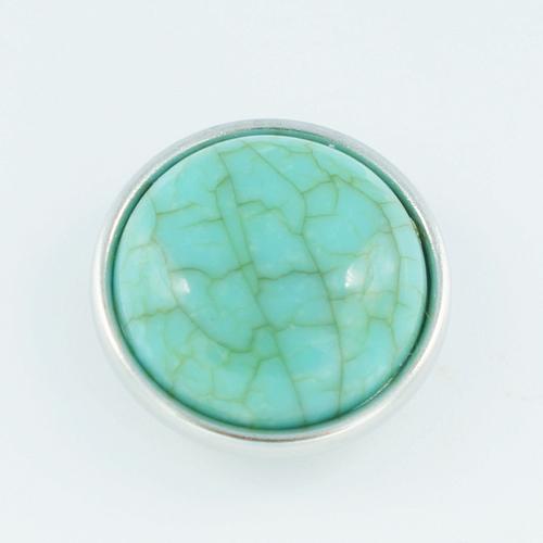 Hot sale NS0004 Beauty Charm Round turquoise/white 18MM snap buttons for DIY ginger snap Jewelry Accessories charm wholesale