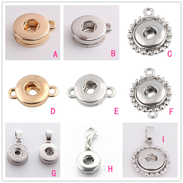 Noosa 12MM Ginger snap button base jewelry Findings Pendant & Button Charms & Hooks fit DIY Button bracelet/ necklace/earrings