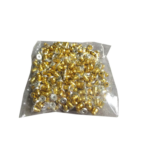 Wholesale 2000Pcs Gold Silver Painted Earring Stud Back Stoppers Beauty Earring Clip Post Nuts Findings DIY Blocked Stud Back Stopper