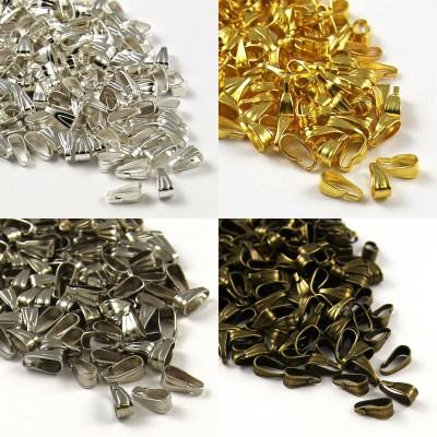 1000 pcs spring bails 7 mm - Pendant Findings - Choose SILVER, SIVER TONE, BRONZE & GOLD PLATED COLOR