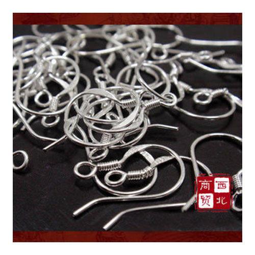 1000pcs/lot hot Sterling 925 Silver Earring Findings Fishwire Hooks Jewelry DIY 15mm fish Hook Fit Earrings