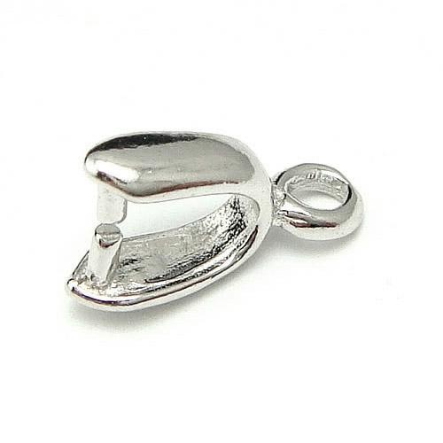 10pcs/lot 925 Sterling Silver Pinch Clip Clasp For Pendant DIY Craft Jewelry 2.5x9mm WP199 Free Shipping