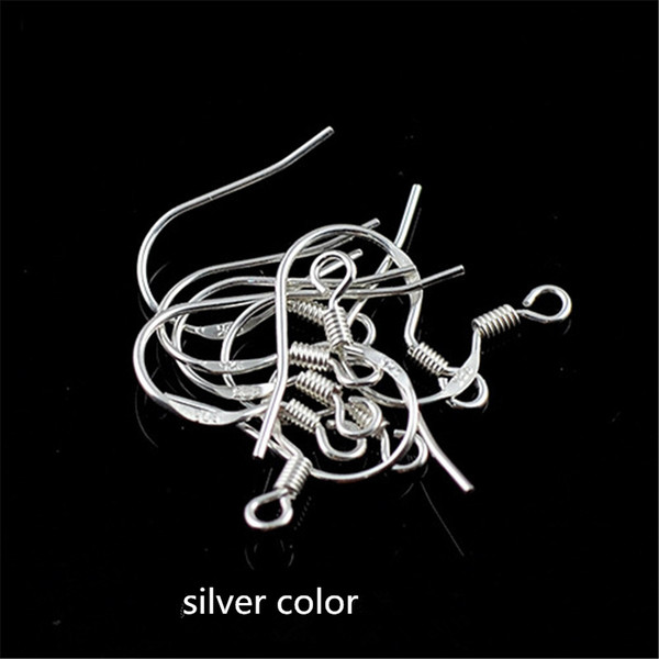 925 Sterling Silver Earring Findings Fishwire Hooks 16mm fish Hook Fit Earring Jewelry DIY Earrings Accessories GJ