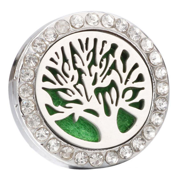 Noosa Aromatherapy Tree of life 18mm Snap Buttons Perfume Locket Magnetic Essential Oil Diffuser Snap Bracelet Jewelry