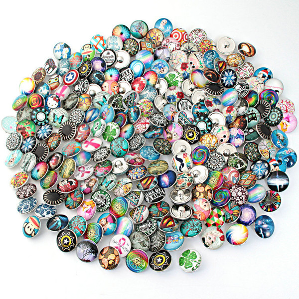 Snaps Button Jewelry 18mm for Necklaces wholesale Rhinestone Metal Snap Button Charm Fit chunk Bracelets snap button charms