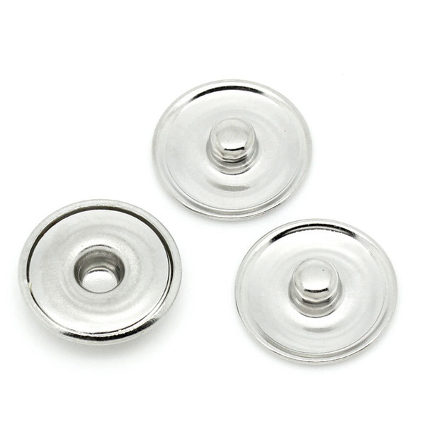 50 PCS/Lot Snap Button Base Flat Accessories DIY Popper 18mm Ginger Snap Charms Free Shipping OEM, ODM