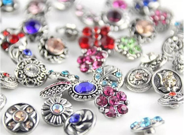 12mm 100pcs/lots Metal Small snap button random delivery noosa button giner button interchangeable charm fit bracelet necklace diy jelwery