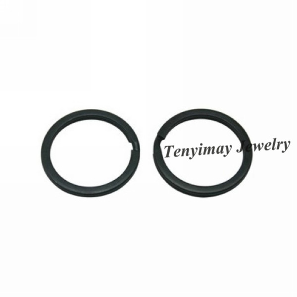 100pcs Black Metal Keyrings 25mm Cheap Rings For Pte Free Shipping