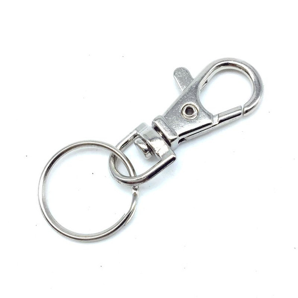 Metal Lobster Bag Key Rings Silver Color Keychain 3.8x1.5cm DIY Accessories For Jewelry Fit Women Men Key Chain