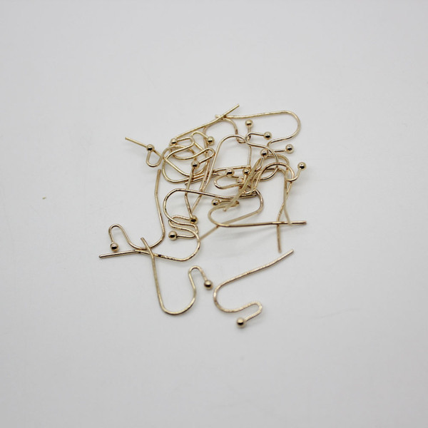 200 Pieces Ear Wires Silver And Gold Plated Iron Ear Wire Hooks Earring Findings Ball End 21x14mm 100 Pair