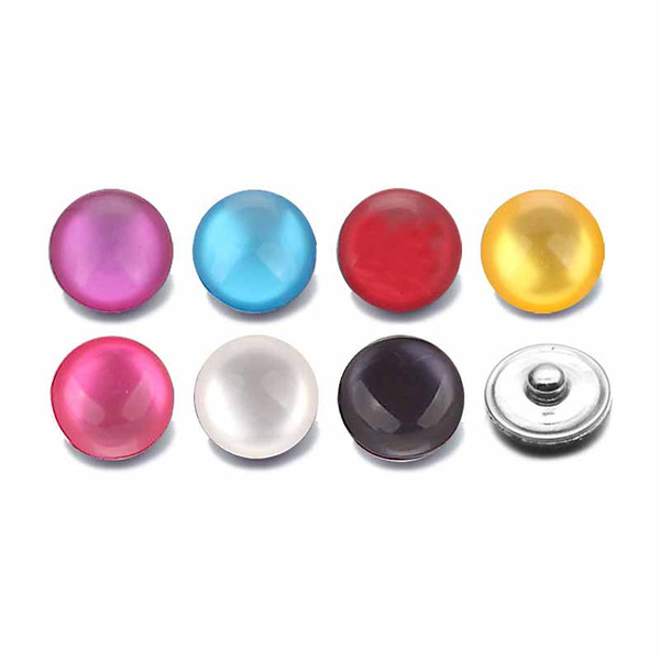 Hot Silicone 18mm Acrylic Resin Uneven Resin Snap Button 007 Fit Charm Interchangeable Bracelets Jewelry For Women Accessories