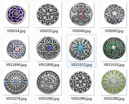 50pcs mxied 50 designs Chunks zinc alloy enamel crystal Noosa 20MM 5.5mm snap ginger snap button Chunks Clasps Snap Jewelry