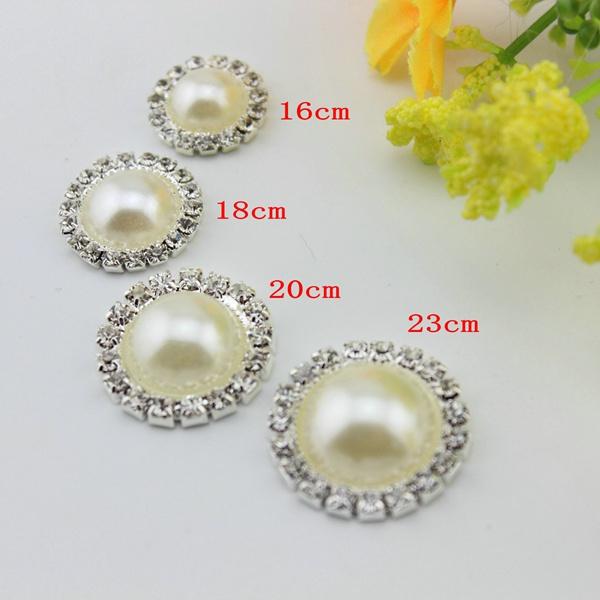 new DIY Drill buckle Crystal Pearl Flat decorations Rhinestone Pearl Buttons 14/16/18/20mm choose cute manual handwork free ship