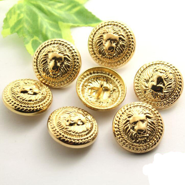 High quality 18mm 15mm Snap Buttons for Fashion Lion head metal button coat windbreaker sweater button Metal Ginger Clasps DIY Jewelry