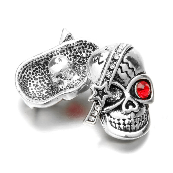 Noosa Chunks Ginger Snaps Jewelry Skull 18mm snap buttons for snap bracelet necklace jewelry