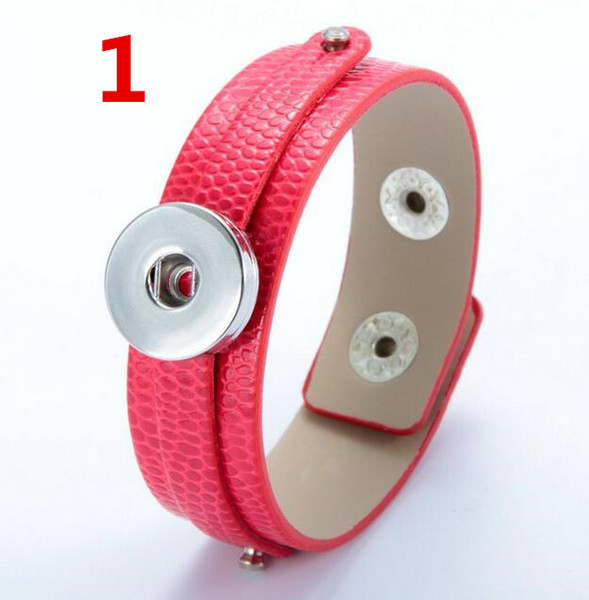 2016 Hot Leather Bracelet Fit Snap Buttons DIY Fashion Leather Snap Jewelry Bracelets Women Gifts