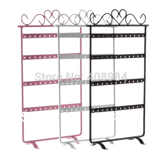 Wholesale-free shipping 48 hole Earring Display Rack Metal Stand Holder Earring Show case - Presentoir Bijoux Porte boucle oreille stand