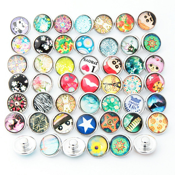 12mm Small Button Sale 50pcs/lot Mix Styles Colors Interchangeable Beauty Snap New Button Watches Snap Jewelry