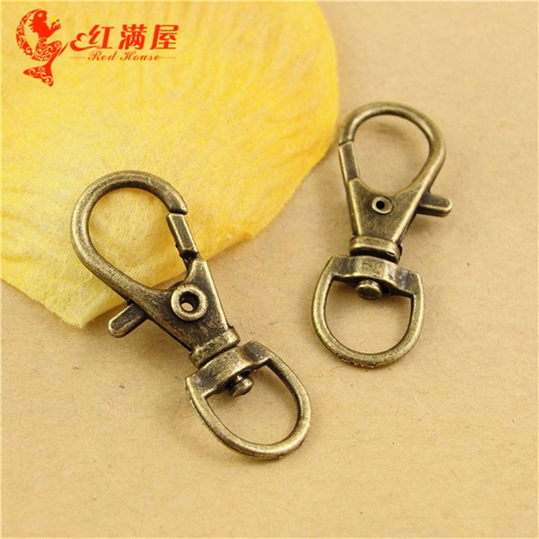 31*11MM Antique Bronze Retro Keychain key accessories, DIY accessories wholesale, YIWU lobster swivel clasps for key ring hooks