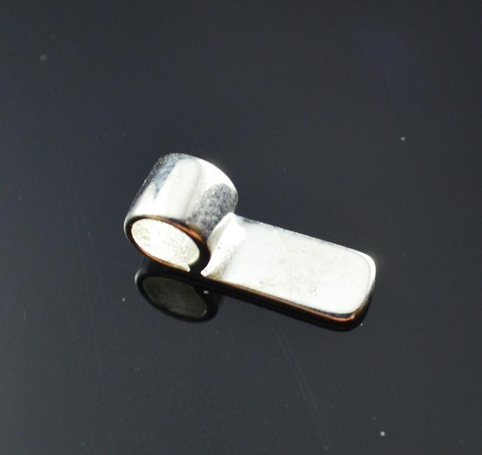 Free shipp,the aperture:6*18mm sterling silver brass pendant glue on bails, glue on bail for pendant,