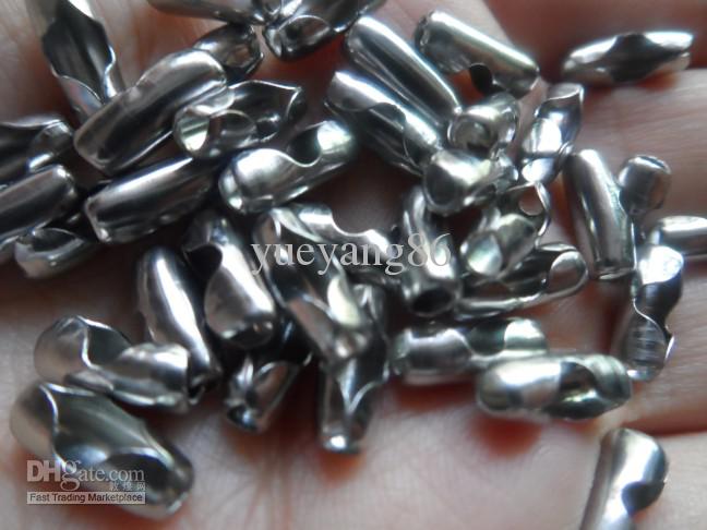 1000pcs 4*7mm buffing Stainless steel bead Chain connection clasp&hooks,fit jewelry accessories