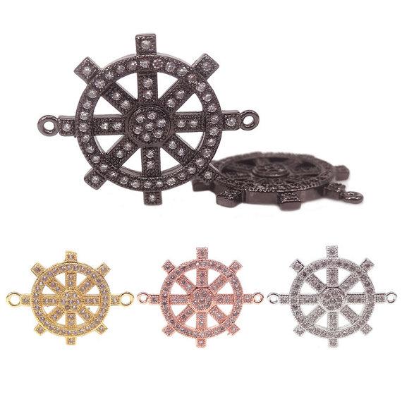 Mixed Colors Rudder Connector link Anchor Charm Pendant Jewelry Making Findings Accessories DIY Handmade Craft,Approx 2mm*20mm*24mm