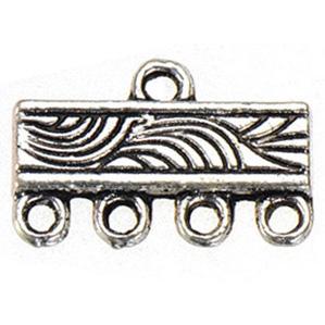 jewelry findings diy connectors for multilayer bracelets 1 and 4 holes earrings crafts charms vintage silver metal fashion 10*16mm 200pcs