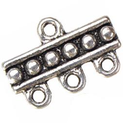 jewelry findings diy connectors for multilayer bracelets 1 and 3 holes earrings charms antique silver metal decoration parts 13*19mm 200pcs