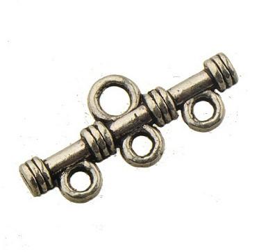 Multi-Connectors For Pendants DIY Handicrafts Bar Weave Several Holes Retro Silver Metal 219 Jewelry Findings & Components 20x8x3mm 300pcs