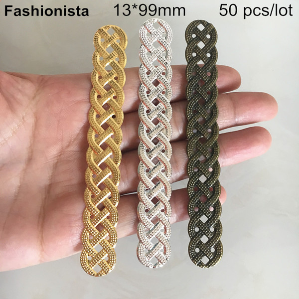 50 pcs Metal Twist Long Connectors For Jewelry Projects,13*99mm,Gold-color,Silver-color,Bronze,DIY Supplies For Handmade Crafts