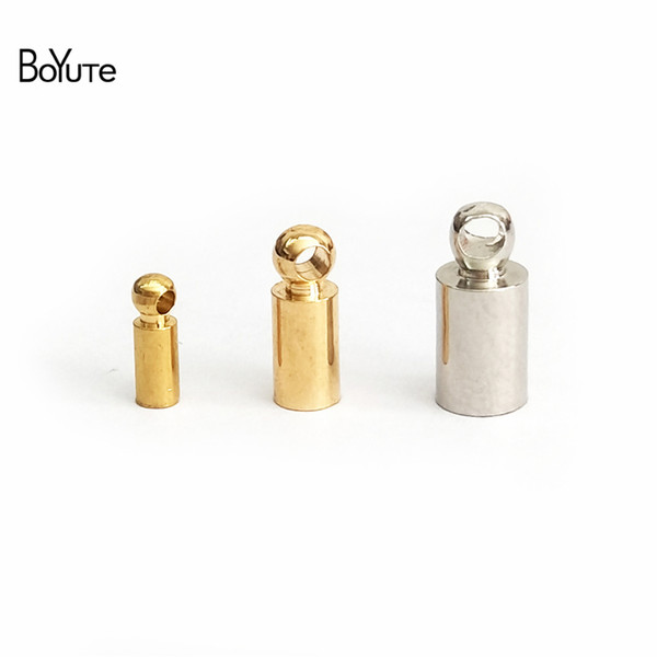 BoYuTe 100Pcs 11 Sizes Metal Brass Tassel End Clasp Connector Diy Parts Accessories Clasps for Jewelry