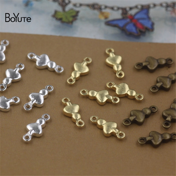 BoYuTe 200Pcs 11.5*5MM 3 colour HOT Sale Metal Brass Connector Charms DIY Jewelry Findings Components