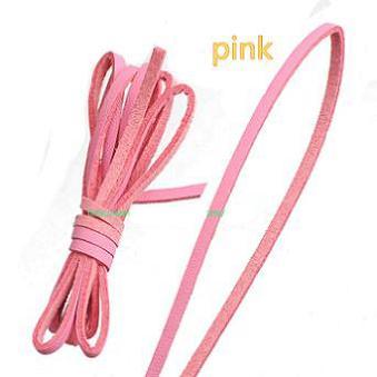 DIY Necklaces Choker Collar Bracelets Leather Cords Single Velvet Pu Imitate 3mm Width Flat Pink Narrow New Jewelry Findings & Components 30